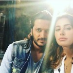 Riteish Desmukh and Nargis Fakhri on the sets of Banjo