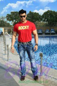 Sahil Khan beside a pool