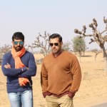 Salman Khan with Kabir Khan while shooting for Bajrangi Bhaijaan