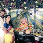 Sanjay Dutt with wife on Ganesh Chaturthi 2017