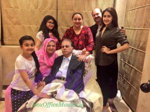 Sayyeshaa Happy New Year 2017 with Dilip Kumar ji and family