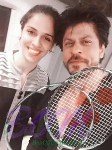 Shah Rukh Khan with Saina Behwal