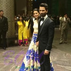 Shahid Kapoor and Mira Rajput on Reception day