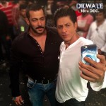 Shahrukh Khan selfie with Salman Khan while shooting for BigBoss9 recently