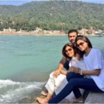 Shilpa Shetty, Shamita Shett and Raj Kundra in Rishikesh