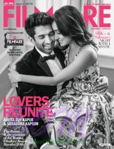 Shraddha Kapoor cover girl with Aditya Roy Kapur for Filmfare Jan 2017 issue