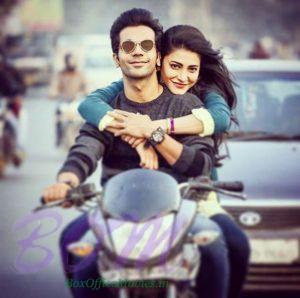 Shruti Haasan biking with Rajkumar Rao on the wrap on Behen Hogi Teri movie shooting as on 23 Jan 2017