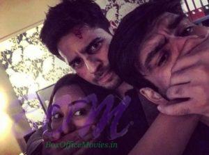 Siddharth Malhotra Khamosh style with Sonakshi Sinha and director of ITTEFAQ