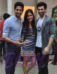 Siddharth Malhotra with Katrina Kaif and Aditya Roy Kapur for Fitoor Promotion.