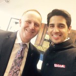 Sidharth Malhotra with PM John Key