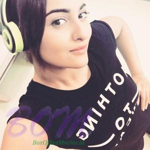 Sonakshi Sinha latest selfie - feels Headphones on. World off