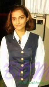 Sonam Kapoor look on the sets of Neerja