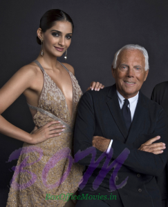 Sonam Kapoor with Mr Armani