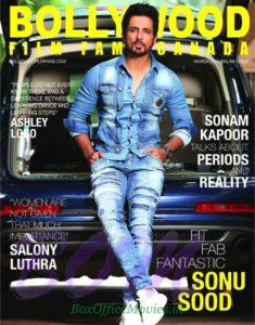 Sonu Sood cover boy for Bollywood Film Fame Canada Nar 2018 issue