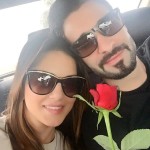 Sunny Leone and Daniel Weber celebrating RoseDay 2016