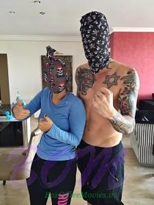 Sunny Leone with hubby Daniel Weber ready for a bank robbery