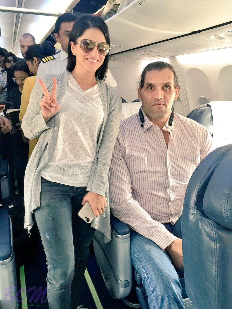 Sunny Leone with great Khali