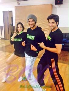 Sushant Singh Rajput in a Shiamak textual dress