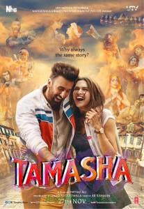 Tamasha movie poster released on 19 Sep 2015