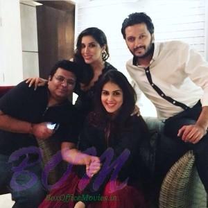 Tanuj Garg with Sophie Choudry, Ganelia and Riteish Deshmukh