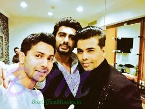 Together Varun Dhawan and Arjun Kapoor with Karan Johar