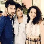 Varun Dhawan, Priyanka Chopra and Kangana Ranut picture together