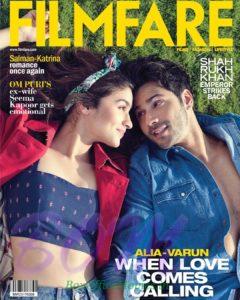 Varun Dhawan and Alia Bhatt Cover boy and girl for Filmfare Magazine