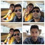 Varun Dhawan and Yami Gautam while on the way to kamala Nehru college at sirifort