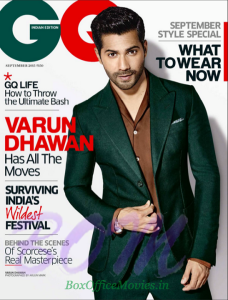 Varun Dhawan cover page boy for GQ India September 2015 issue