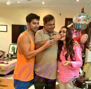 Varun Dhawan with Jaanvi Dhawan & David Dhawan