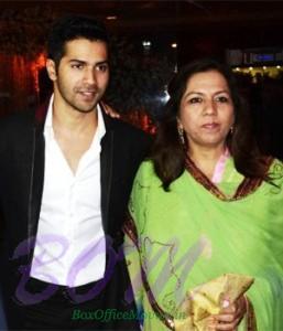 Varun Dhawan with his Mother