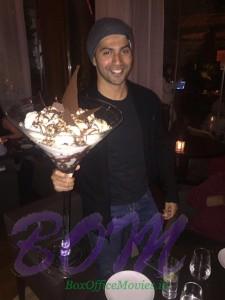 Varun Dhawan ‏with a big ice cream
