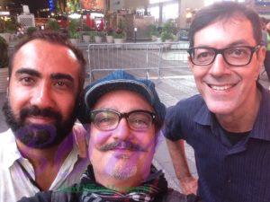 Vinay Pathak selfie with Ranveer Shorey and Rajat Kapoor