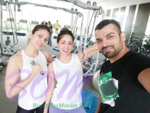 Yami Gautam and sister selfie with their fitness trainer